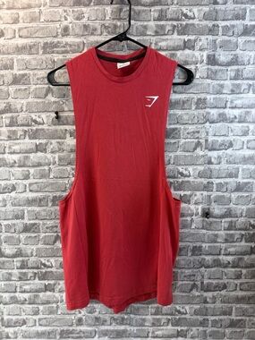 Gymshark Sleeveless Muscle Tank with White Logo‎